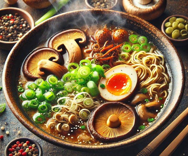 Polievka ramen Shiitake